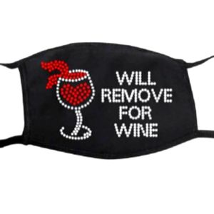 Wine face mask, cotton 3 ply